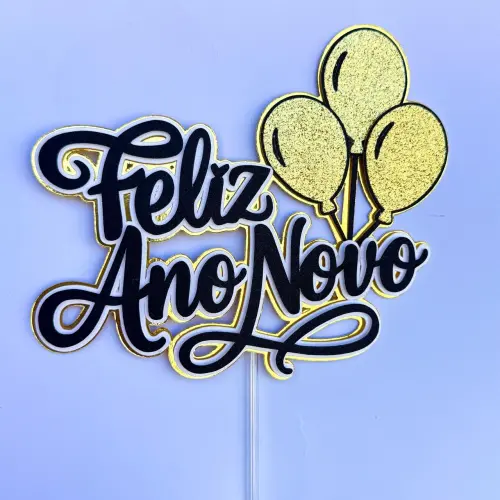 Arquivo de corte topo de bolo ano novo