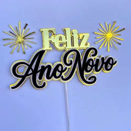 Arquivo de corte topo de bolo ano novo