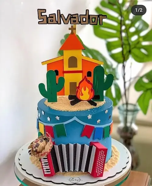 Arquivo de corte topo de bolo Arraiá