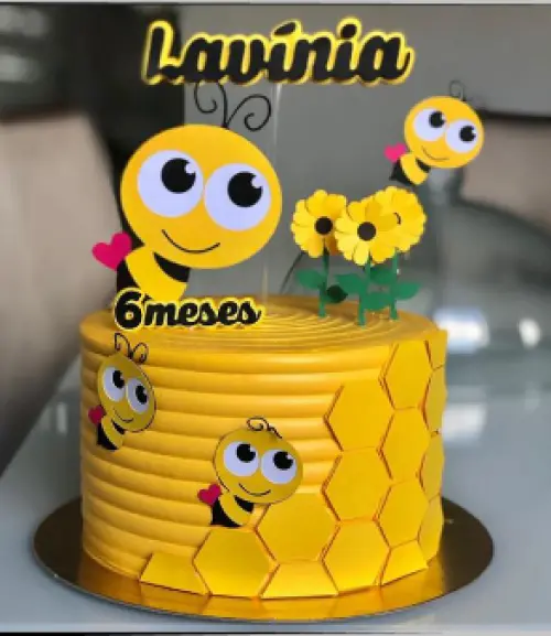 Arquivo de corte topo de bolo Abelhinha