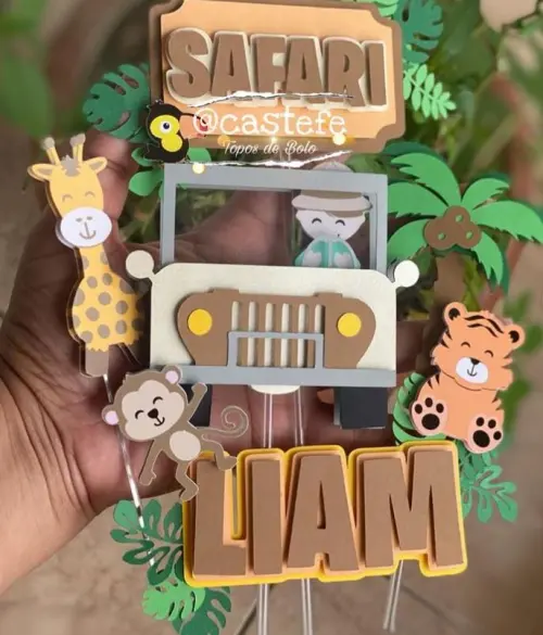 Arquivo de corte topo de bolo Safari