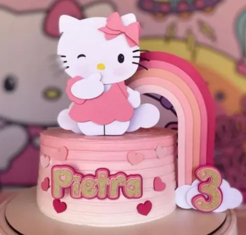 Arquivo de corte topo de bolo hello kitty