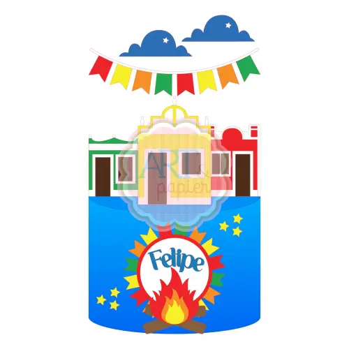 Arquivo de corte topo de bolo Arraiá