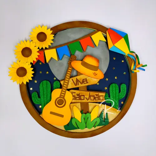 Arquivo de corte topo de bolo Arraiá