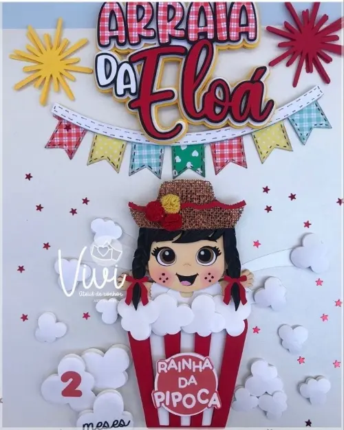 Arquivo de corte topo de bolo Arraiá