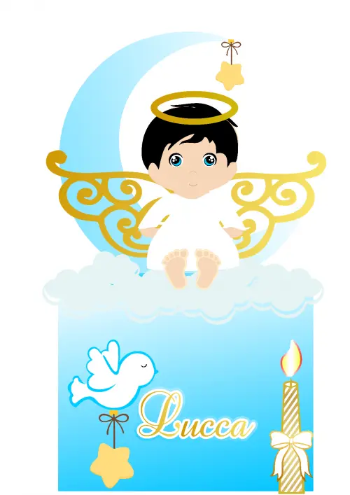 Arquivo de corte topo de bolo Anjinho