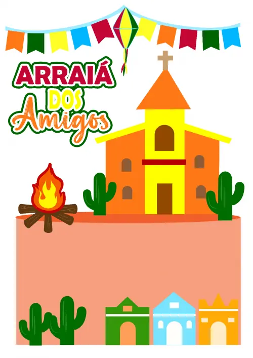 Arquivo de corte topo de bolo Arraiá