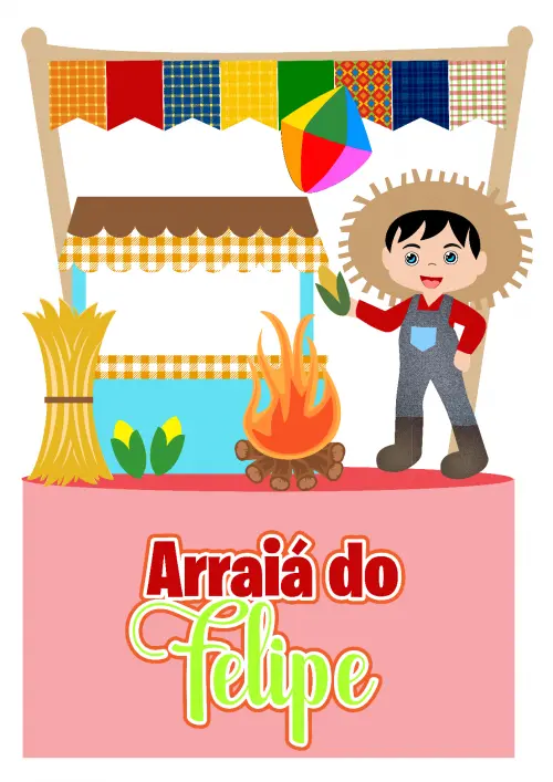 Arquivo de corte topo de bolo Arraiá