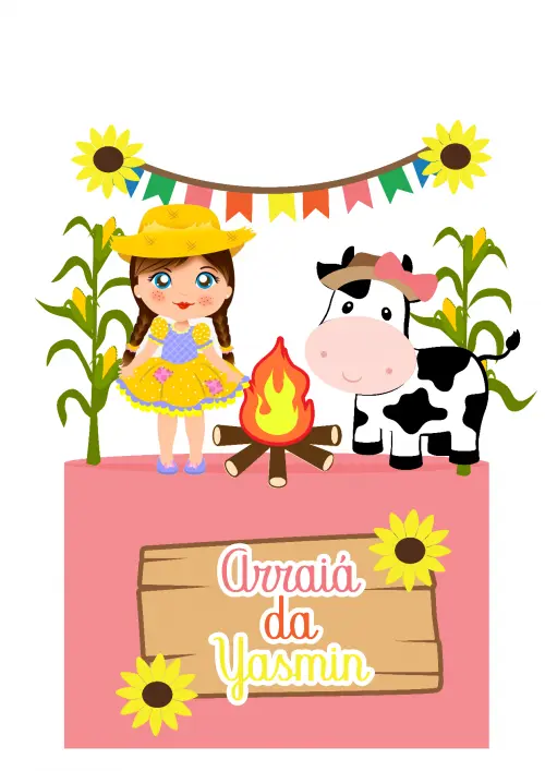 Arquivo de corte topo de bolo Arraiá