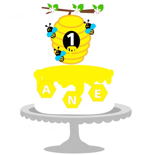 Arquivo de corte topo de bolo Abelhinha