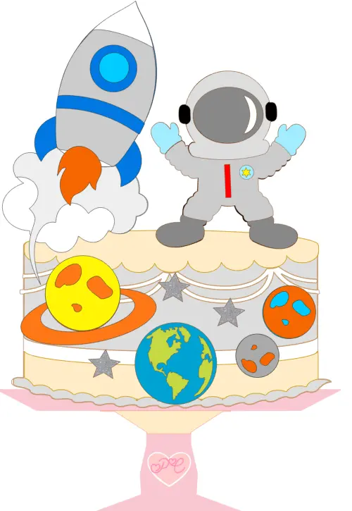 Arquivo de corte topo de bolo Astronauta