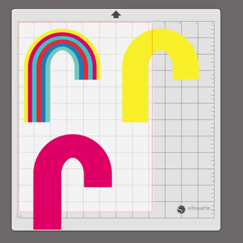 Arquivo de corte topo de bolo arco iris