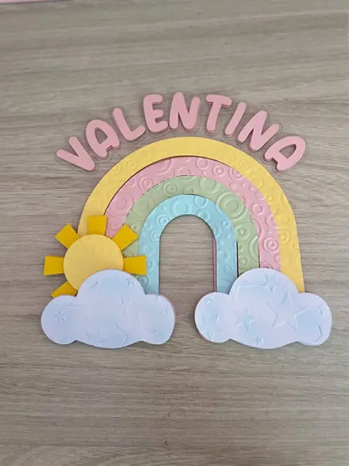 Arquivo de corte topo de bolo arco iris