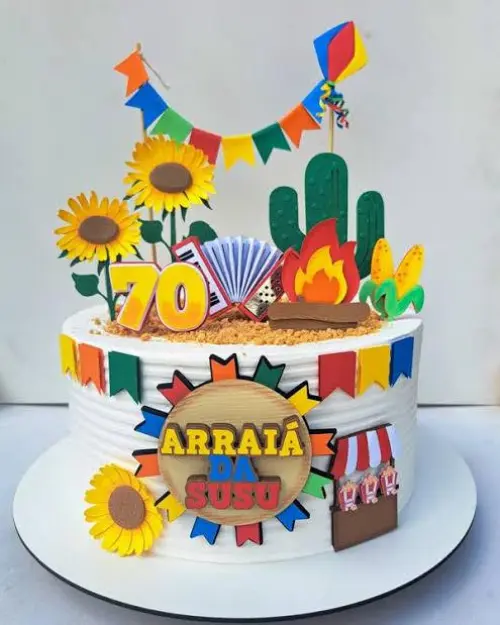 Arquivo de corte topo de bolo Arraiá