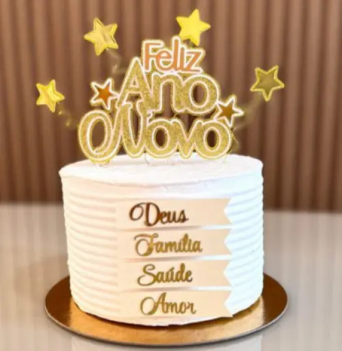Arquivo de corte topo de bolo ano novo