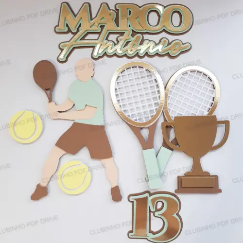 Arquivo de corte topo de bolo Tenis