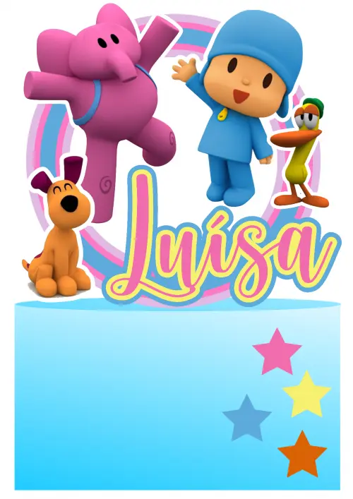 Arquivo de corte topo de bolo Pocoyo