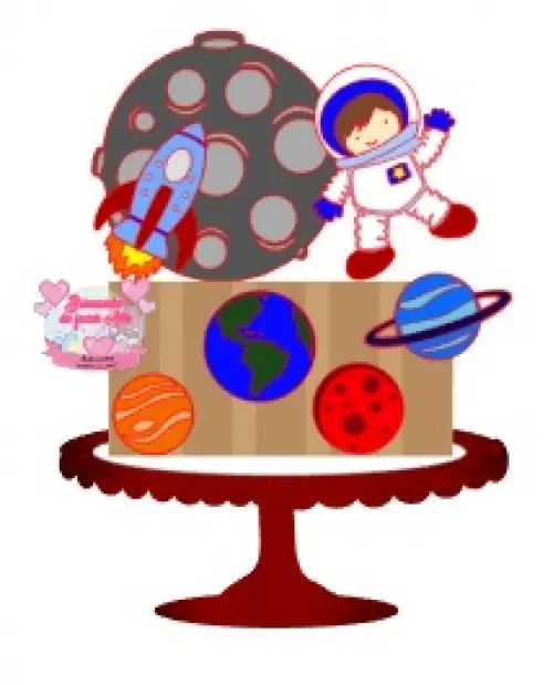 Arquivo de corte topo de bolo Astronauta