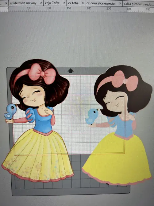 Arquivo de corte topo de bolo Branca de Neve
