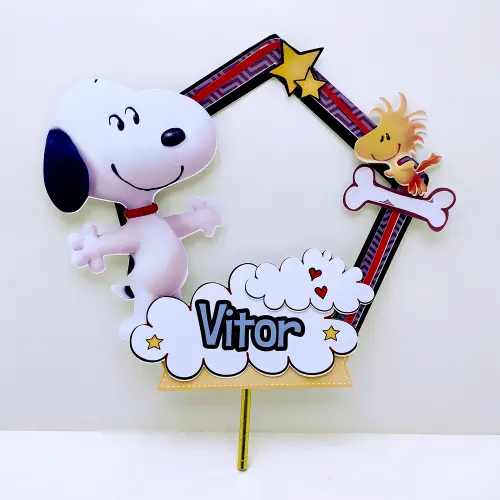 Arquivo de corte Topo de bolo Snoopy