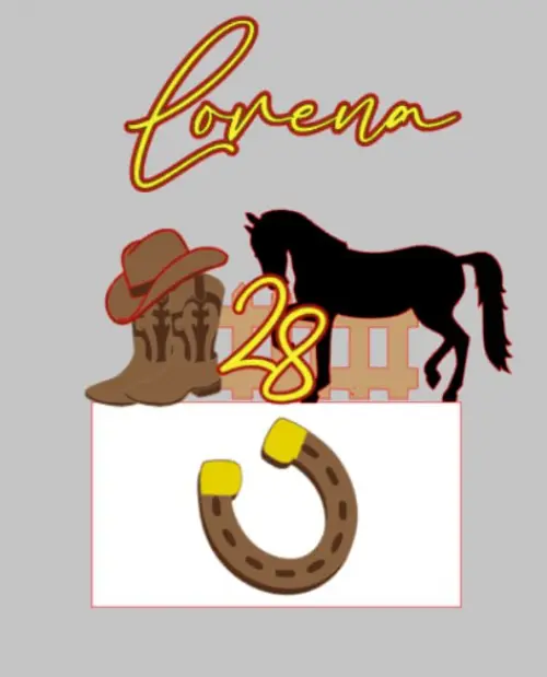 Arquivo de corte topo de bolo Cavalo