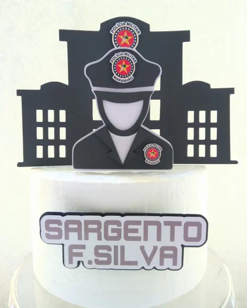 Arquivo de corte topo de bolo Policial
