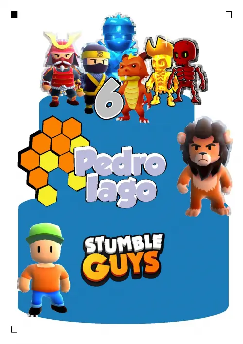 Arquivo de corte topo de bolo Stumble Guys