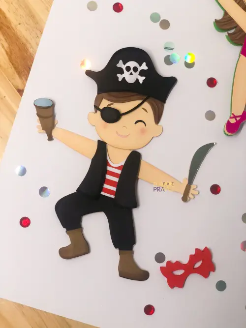 Arquivo de corte topo de bolo Pirata