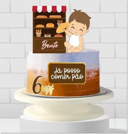 Arquivo de corte topo de bolo Padeiro