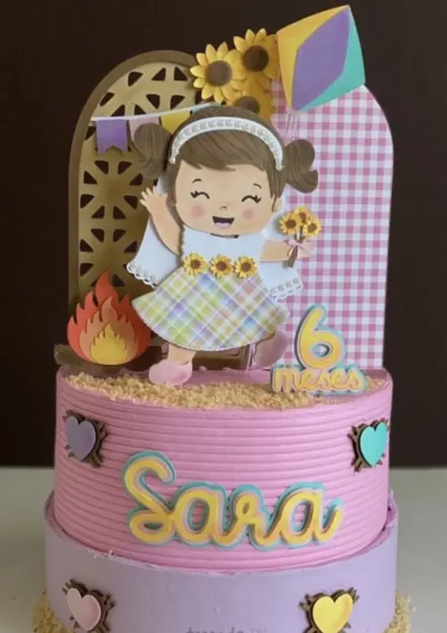Arquivo de corte topo de bolo Arraiá