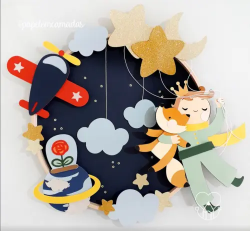 Arquivo de corte topo de bolo Pequeno Príncipe
