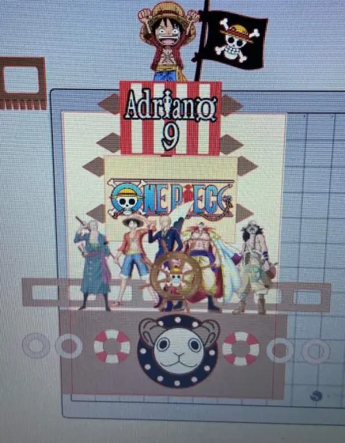 Arquivo de corte topo de bolo One Piece