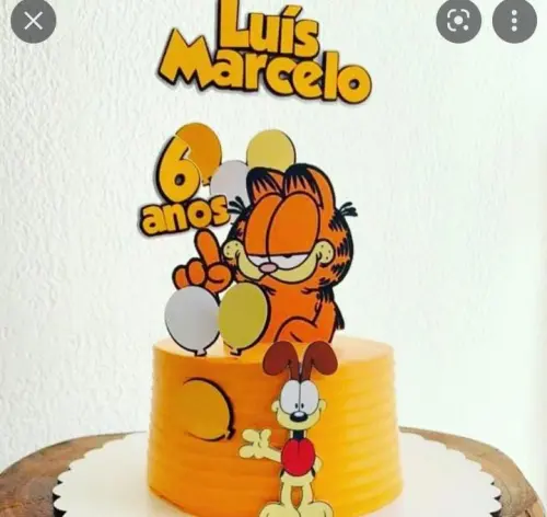 Arquivo de corte topo de bolo Garfield