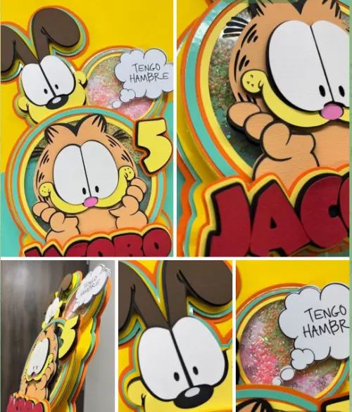 Arquivo de corte topo de bolo Garfield