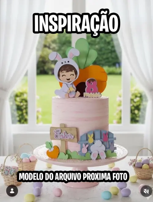 Arquivo de Corte Topo de Bolo Pascoa
