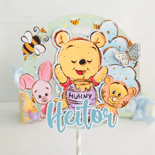 Arquivo de corte topo de bolo Ursinho Pooh