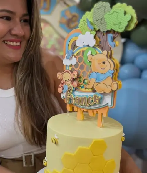 Arquivo de corte topo de bolo Ursinho Pooh