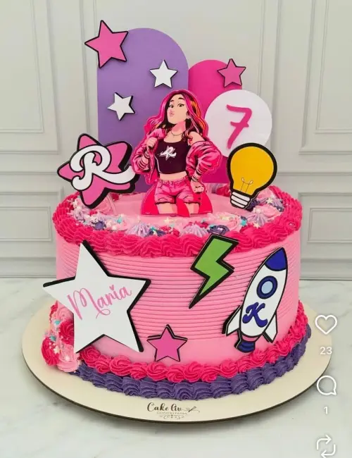 Arquivo de Corte Topo de Bolo Emilly Vick dos Rosa