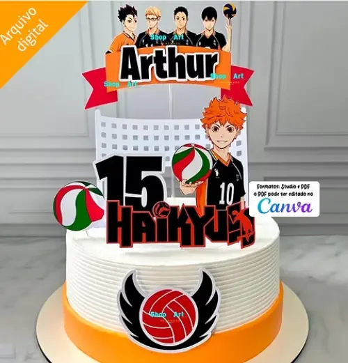 Arquivo de corte topo de bolo Haikyu