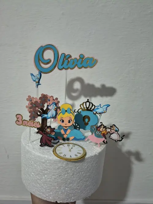 Arquivo de corte Topo de bolo cinderela