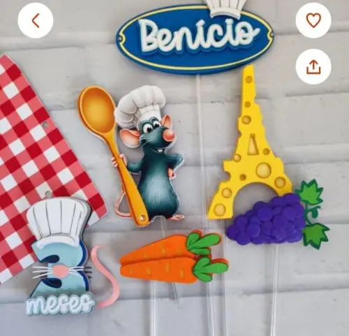 Arquivo de corte topo de bolo Ratatouille