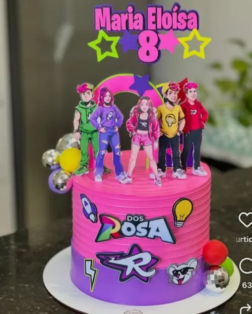 Arquivo de Corte Topo de Bolo Emilly Vick dos Rosa