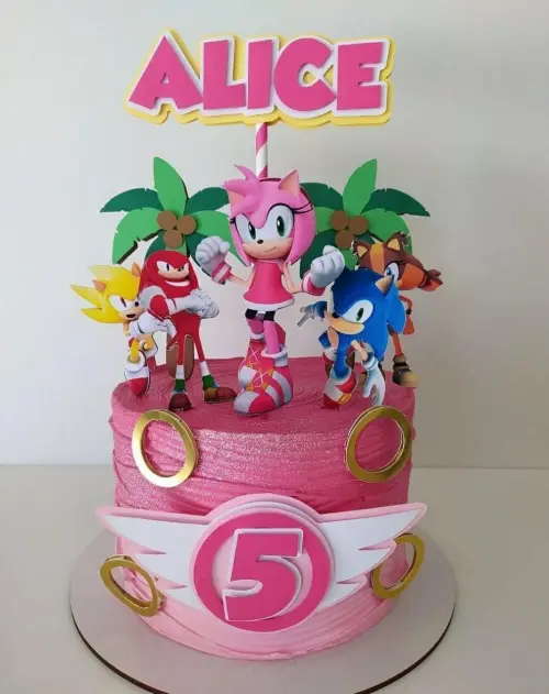 Arquivo de corte topo de bolo Sonic