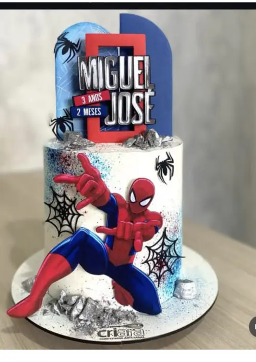 Topo de bolo Homem Aranha