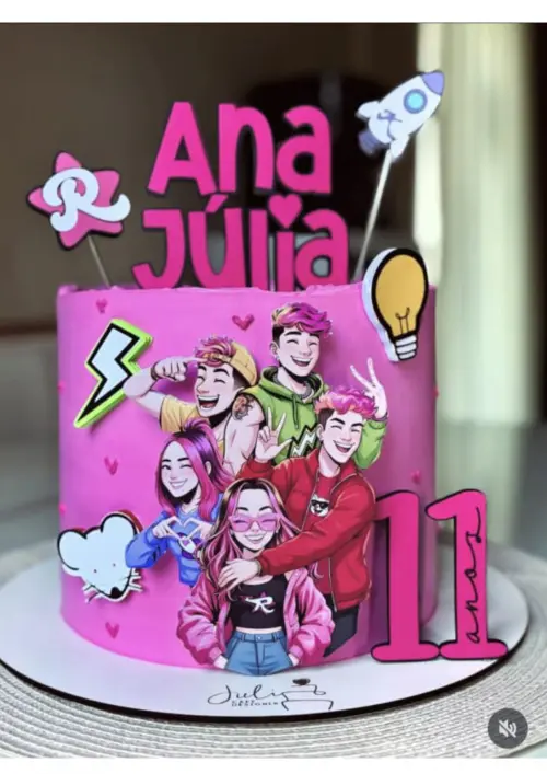 Arquivo de Corte Topo de Bolo Emilly Vick dos Rosa