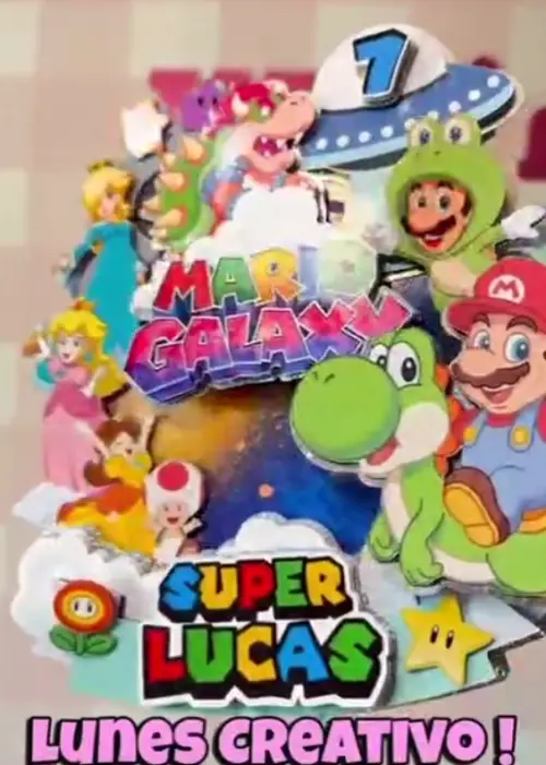 Arquivo de corte topo de bolo Super Mario