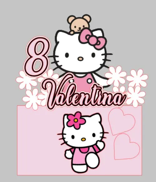 Arquivo de corte topo de bolo hello kitty