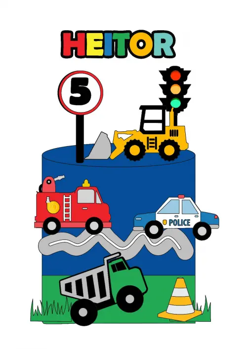 Arquivo de corte topo de bolo Carrinho