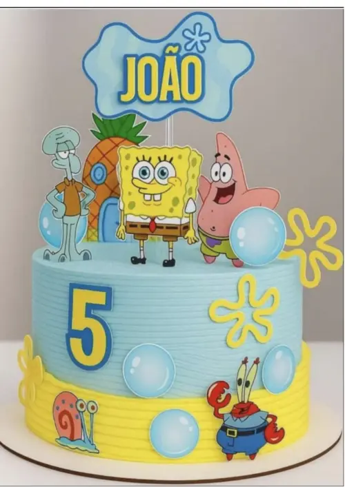 Arquivo de corte topo de bolo Bob Esponja