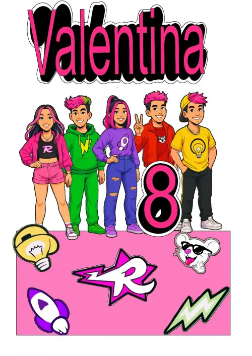 Arquivo de Corte Topo de Bolo Emilly Vick dos Rosa